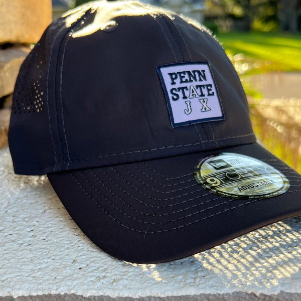 dark grey ball cap with perforated back with Penn State JAX logo