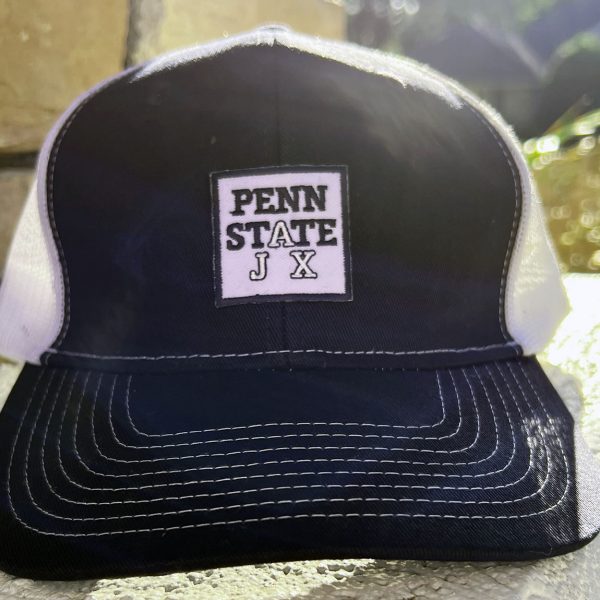 navy and white penn state jax logo'd trucker cap
